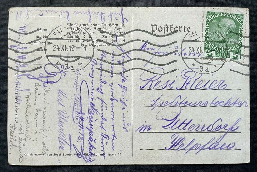 Deutscher Schulverein Mut & Kraft Noten Lied Soldaten Uniform Gewehr 400325 TH