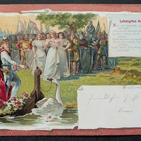 Lohengrins Ankunft Wagner Text Boot Schwan Umhang Soldaten Gruppe 400298 TH A