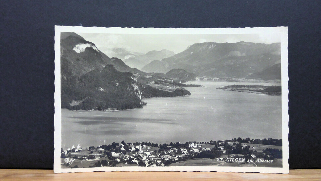 St Gilgen am Abersee Blick gegen St Wolfgang und Strobl JW 8037 C
