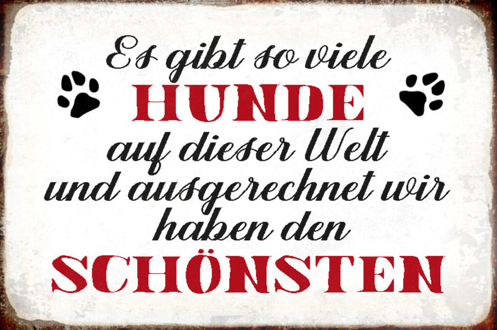 Schild Spruch Gibt so viele Hunde ausgerechnet wir haben den schönsten JW