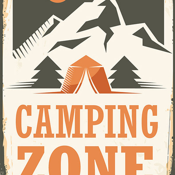 Schild Spruch Camping Zone Campingplatz Urlaub JW