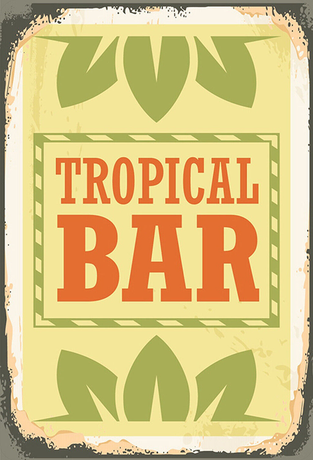 Schild Spruch Tropical Bar Alkohol JW