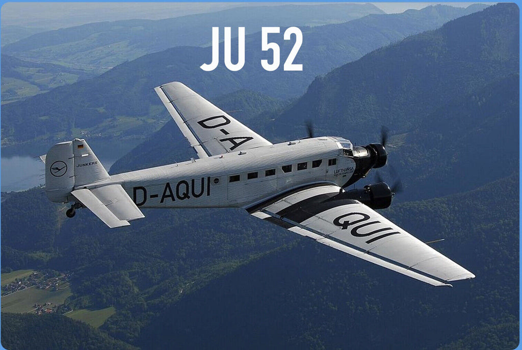 Schild Spruch JU-52 Junkers Tante Ju Flugzeug Deutschland JW