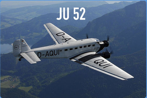 Schild Spruch JU-52 Junkers Tante Ju Flugzeug Deutschland JW