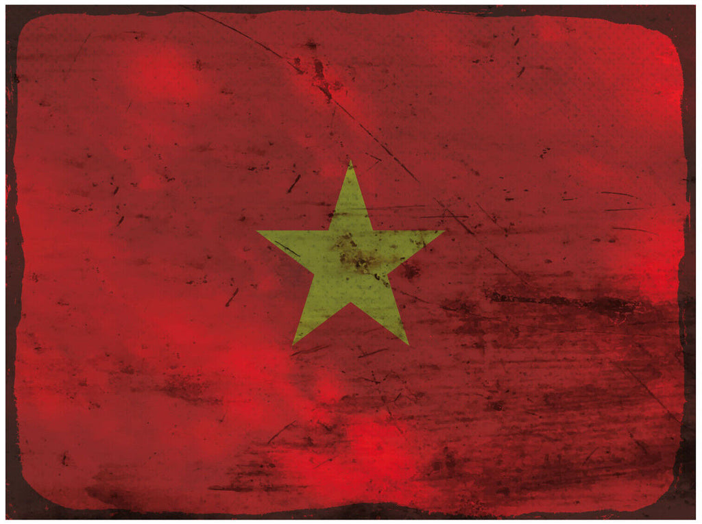 Schild Spruch Nationalflagge Vietnam JW