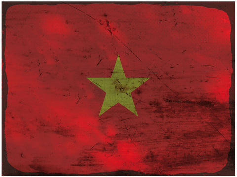 Schild Spruch Nationalflagge Vietnam JW