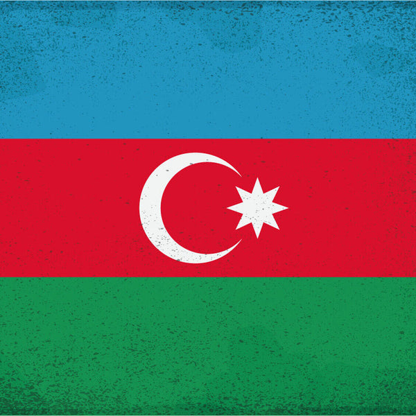Schild Spruch Nationalflagge Aserbaidschan JW