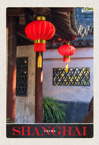 Schild Spruch Shanghai China lampions JW