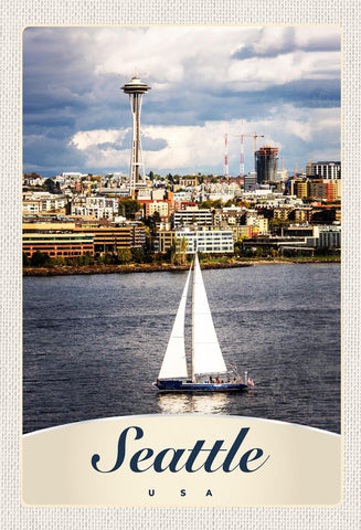 Schild Spruch Seattle USA Stadt Meer Schiff JW