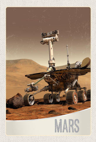 Schild Spruch Mars Weltall Erkundungsfahrzeug JW