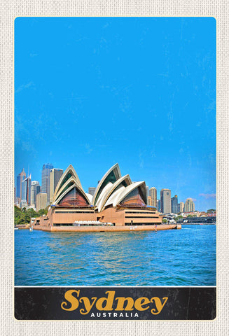 Schild Spruch Sydney Australia Australien Opernhaus Meer Hochhäuser JW