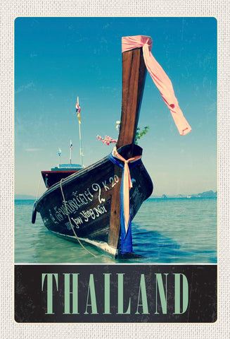 Schild Spruch Thailand Schiff Meer JW