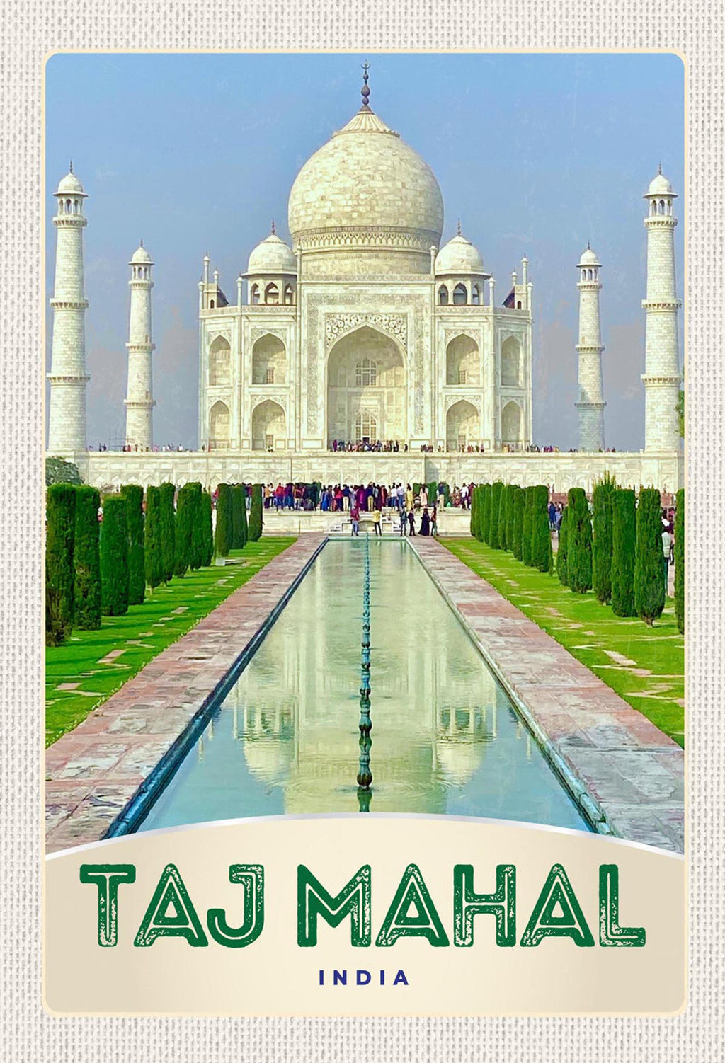 Schild Spruch Taj Mahal India Indien Grab JW