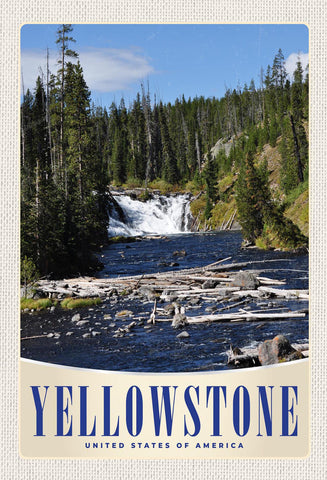 Schild Spruch Yellowstone Nationalpark United States of America USA Fluss JW