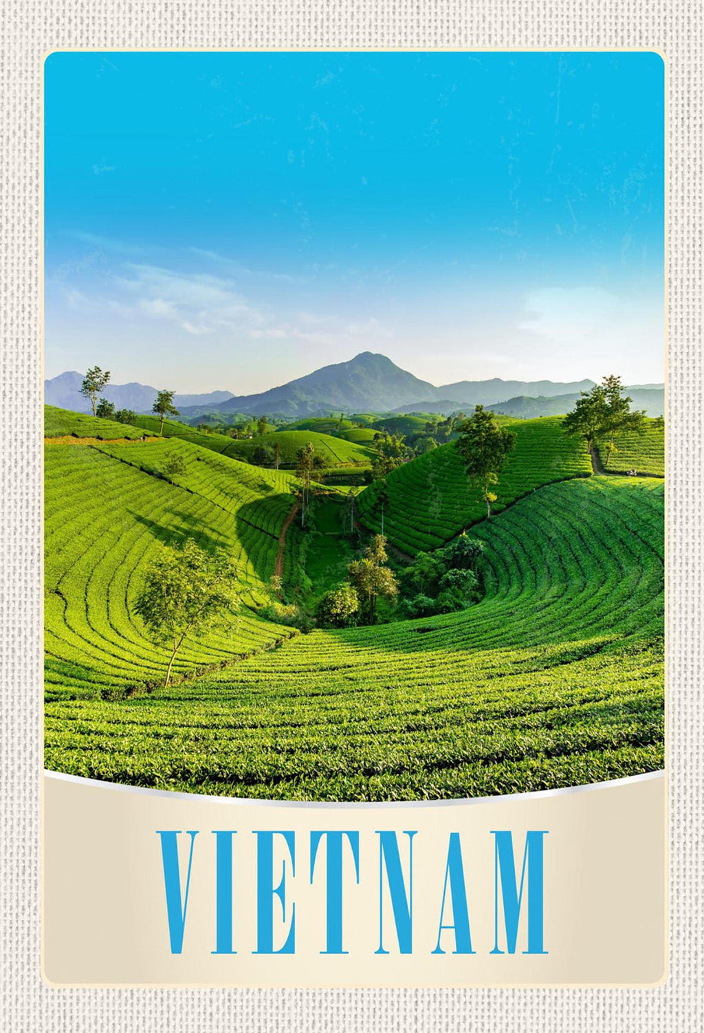 Schild Spruch Vietnam Terassen Plantage Berge JW