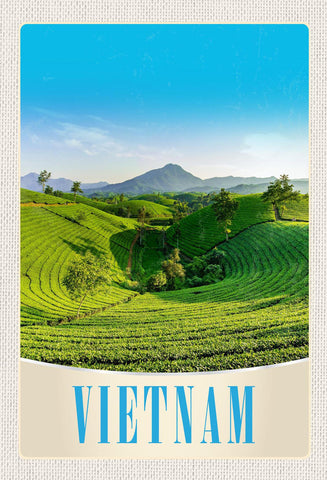 Schild Spruch Vietnam Terassen Plantage Berge JW