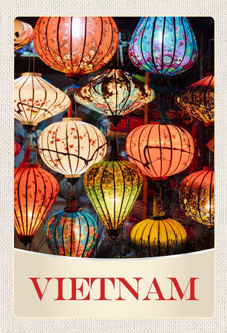 Schild Spruch Vietnam Lampions JW