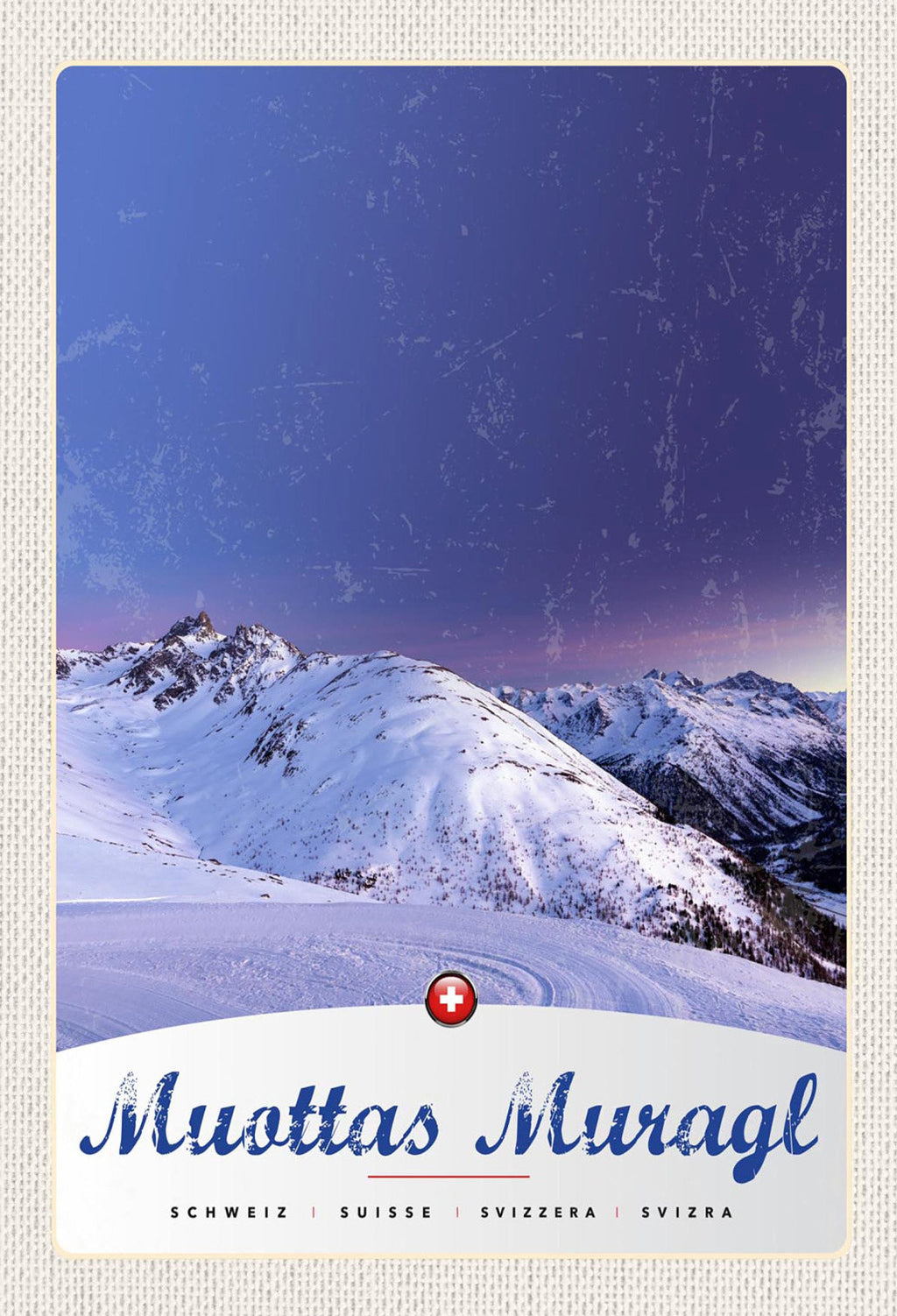 Schild Spruch Muottas Muragl Switzerland Schweiz Berge JW
