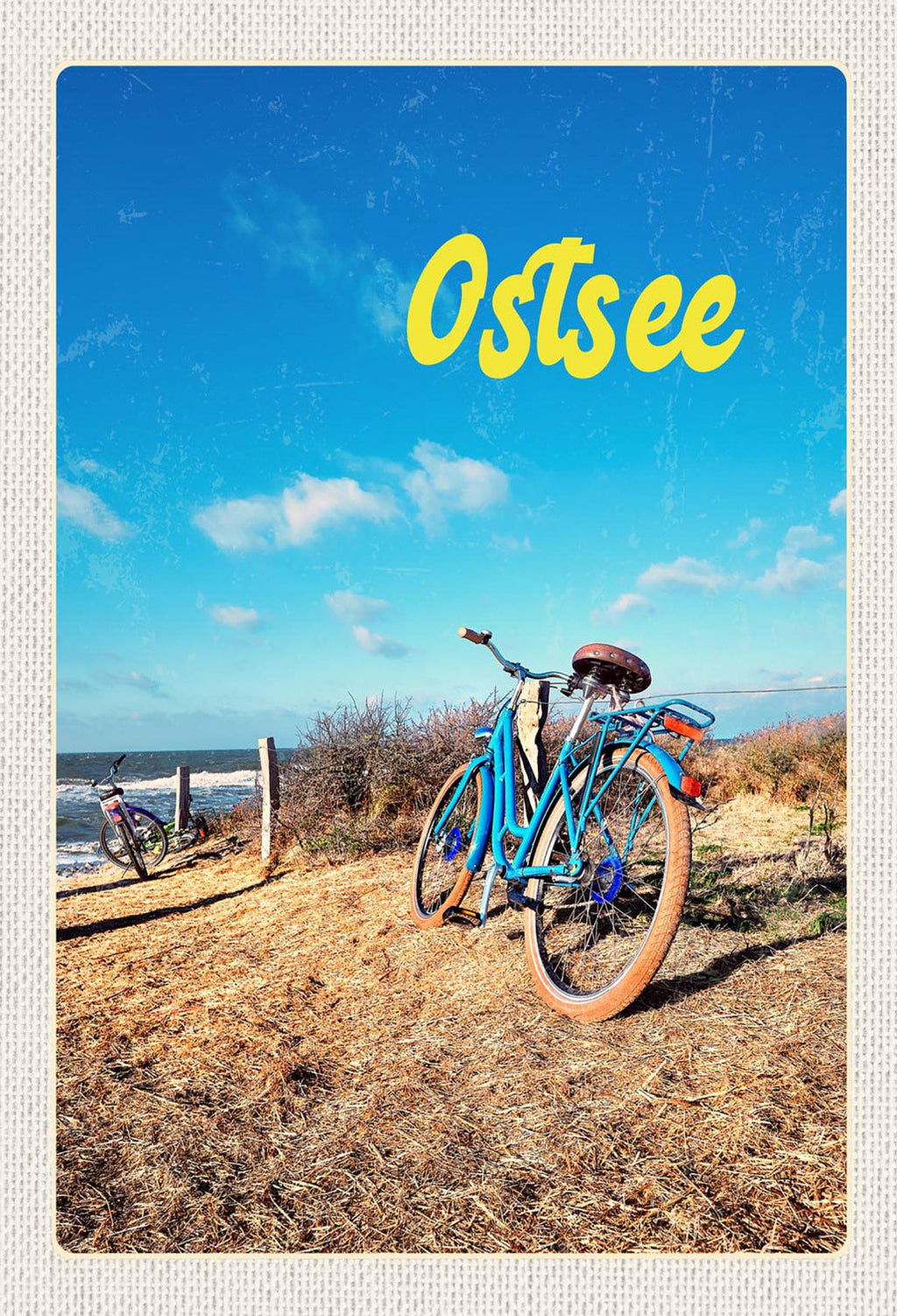 Schild Spruch Ostsee Deutschland Strand Meer Fahrräder JW
