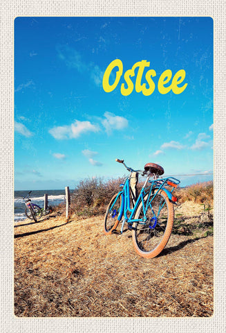 Schild Spruch Ostsee Deutschland Strand Meer Fahrräder JW