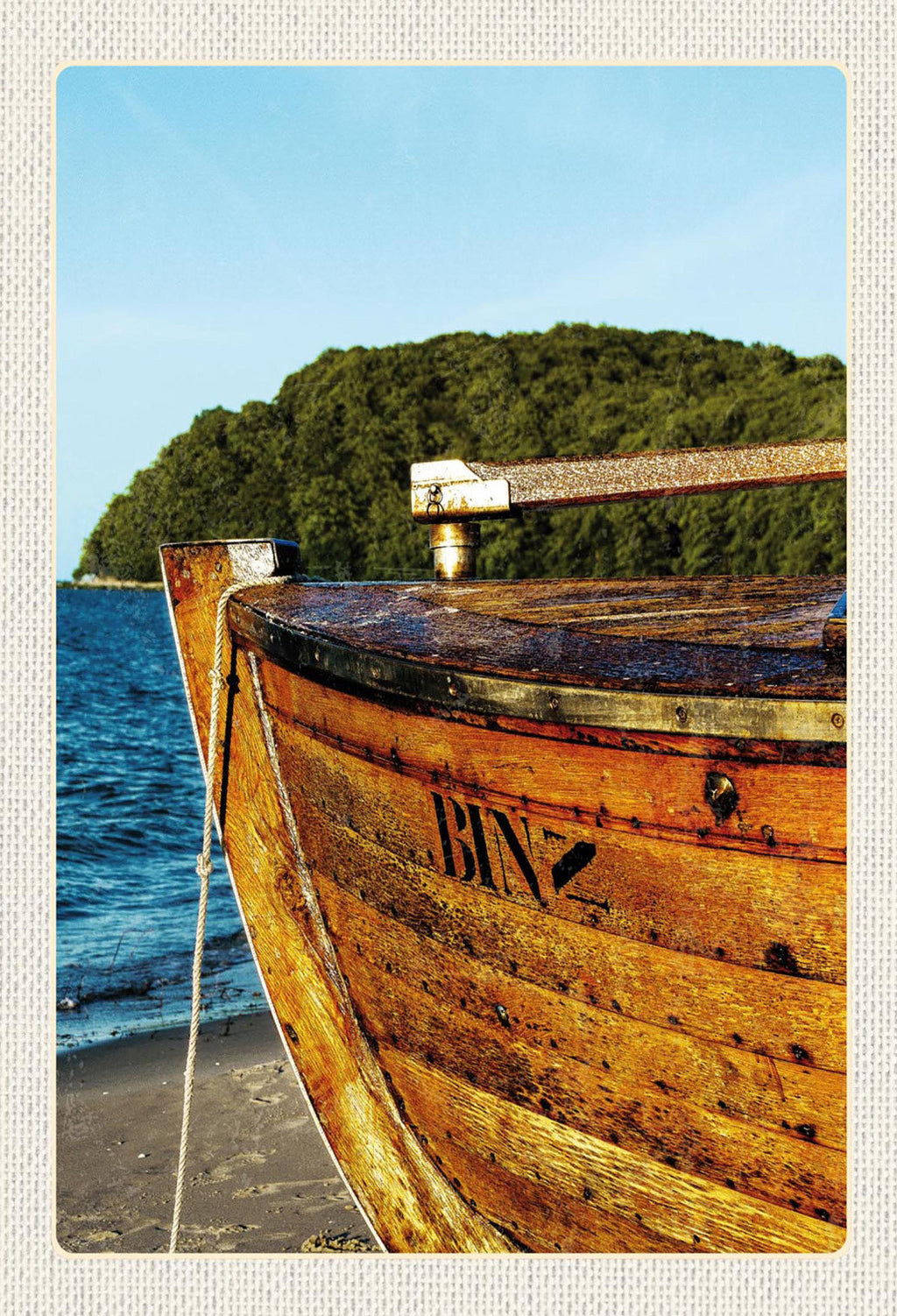 Schild Spruch Binz Meer Schiff Wald Strand JW