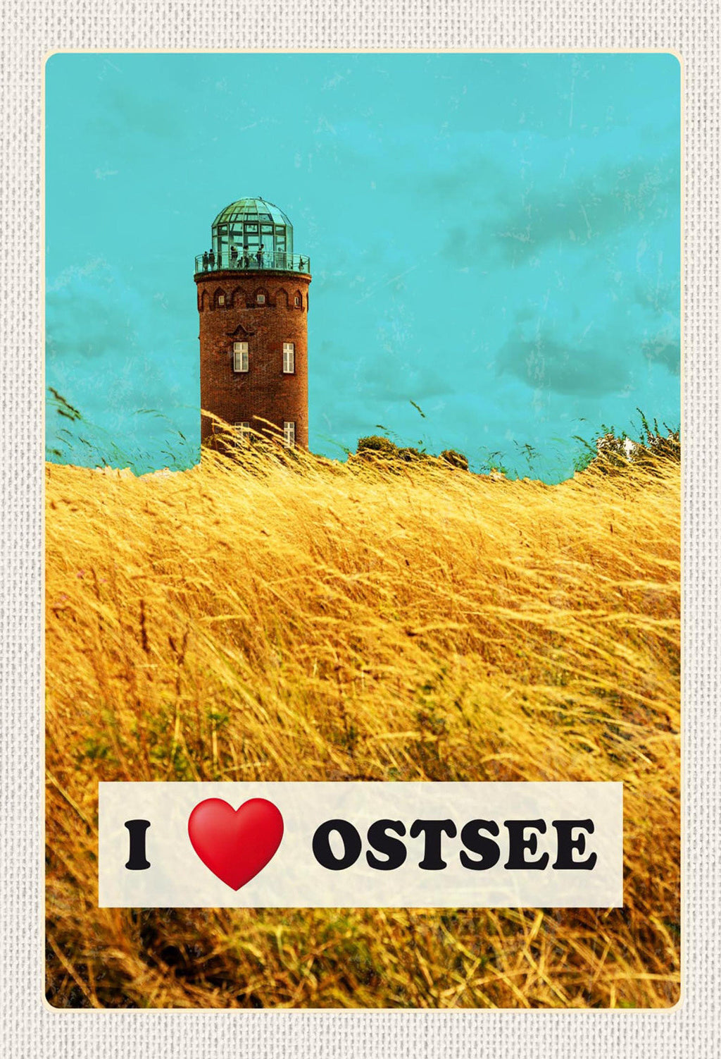 Schild Spruch I Love Ostsee Deutschland Meer Leuchtturm JW