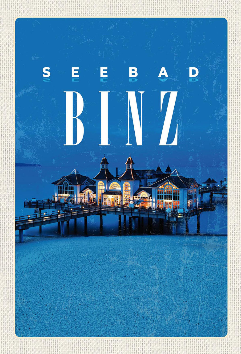 Schild Spruch Seebad Binz Strandhaus Meer Strand JW
