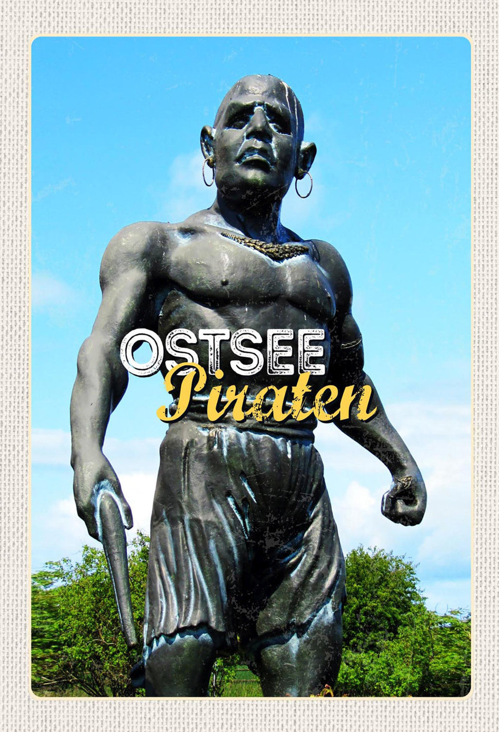 Schild Spruch Ostsee Piraten Denkmal JW
