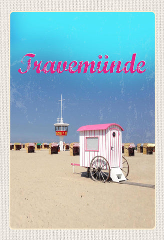 Schild Spruch Travemünde Deutschland Strand Strandkörbe JW