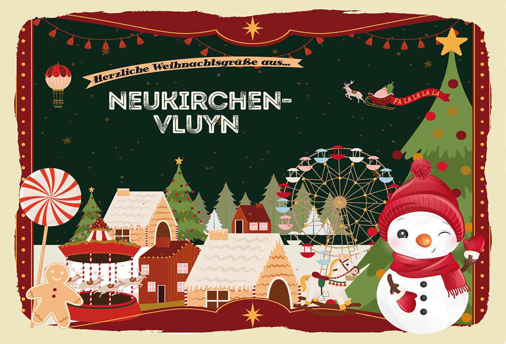 Schild Spruch Herzliche Weihnachtsgrüße aus Neukirchen-Vluyn JW