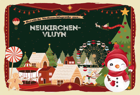 Schild Spruch Herzliche Weihnachtsgrüße aus Neukirchen-Vluyn JW