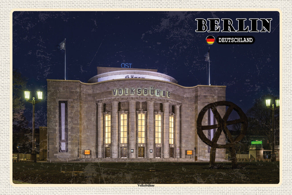 Schild Spruch Berlin Deutschland Volksbühne JW