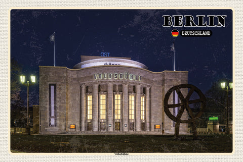 Schild Spruch Berlin Deutschland Volksbühne JW