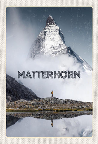 Schild Spruch Matterhorn Schweiz Bergsee JW