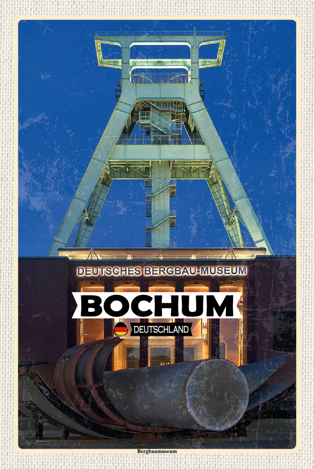 Schild Spruch Bochum Deutschland Deutsches Bergbau-Museum JW