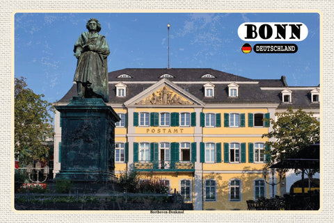Schild Spruch Bonn Deutschland Beethoven Denkmal JW