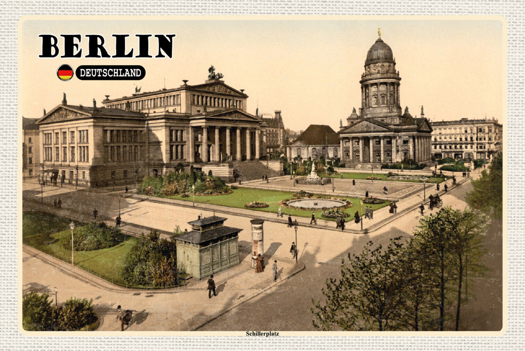 Schild Spruch Berlin Deutschland Schillerplatz Historisch JW