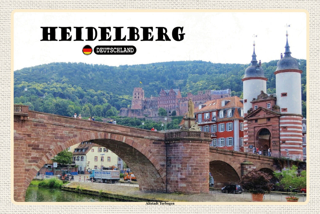 Schild Spruch Heidelberg Deutschland Altstadt Torbogen JW