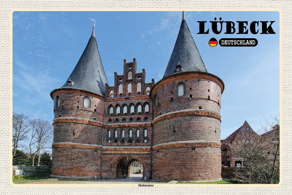 Schild Spruch Lübeck Deutschland Holstentor JW