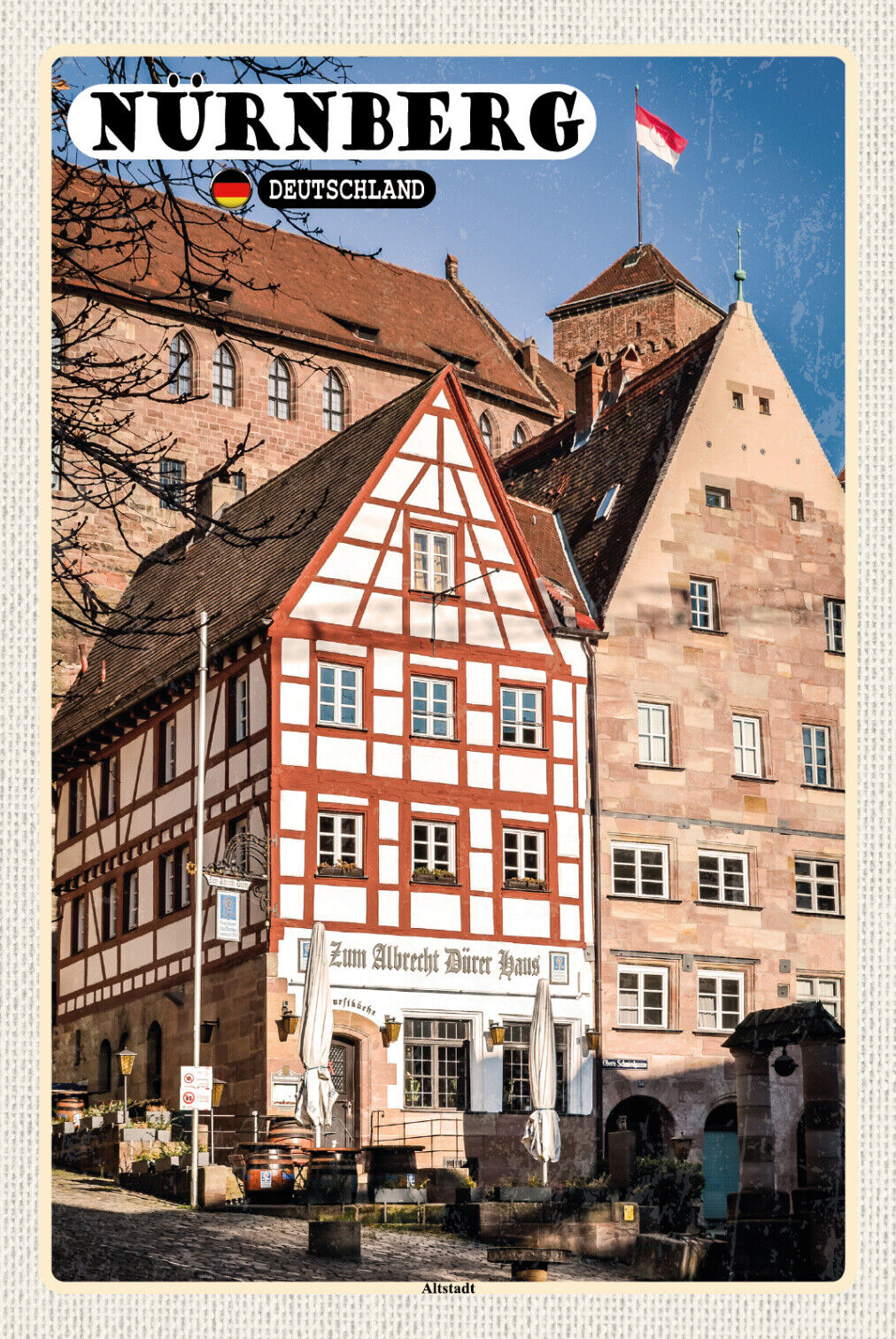 Schild Spruch Nürnberg Deutschland Altstadt JW