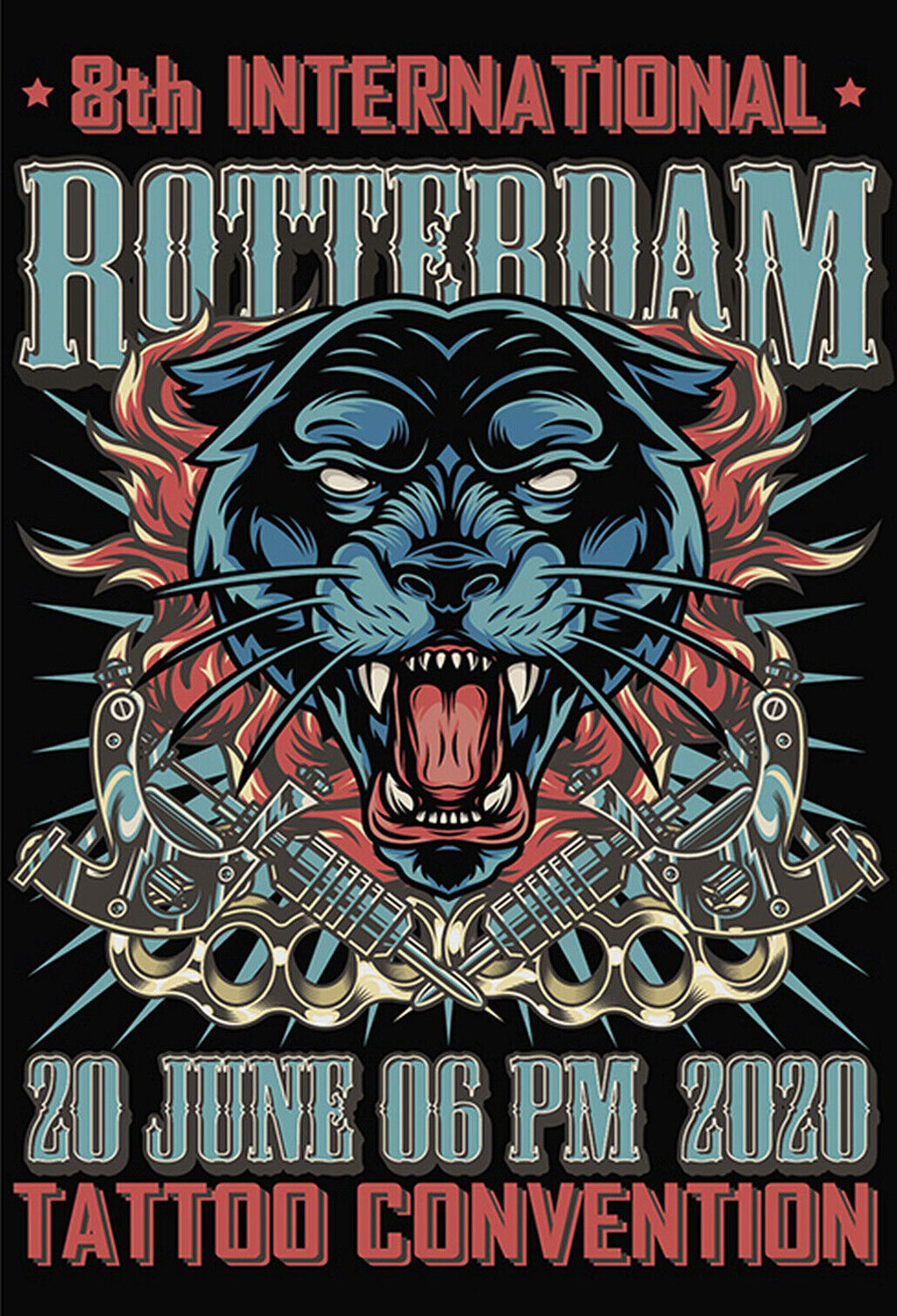 Schild Spruch International Tattoo Convention Rotterdam 2020 Messe Panther JW