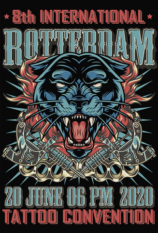 Schild Spruch International Tattoo Convention Rotterdam 2020 Messe Panther JW