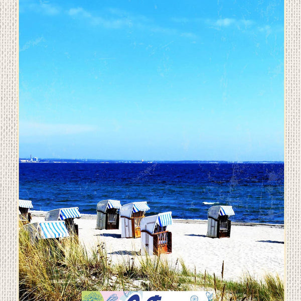 Schild Spruch Ostsee Deutschland Meer Strandkörbe Strand JW