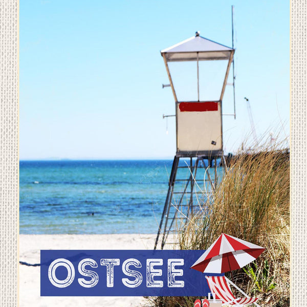 Schild Spruch Ostsee Deutschland Meer Strand Wachturm JW