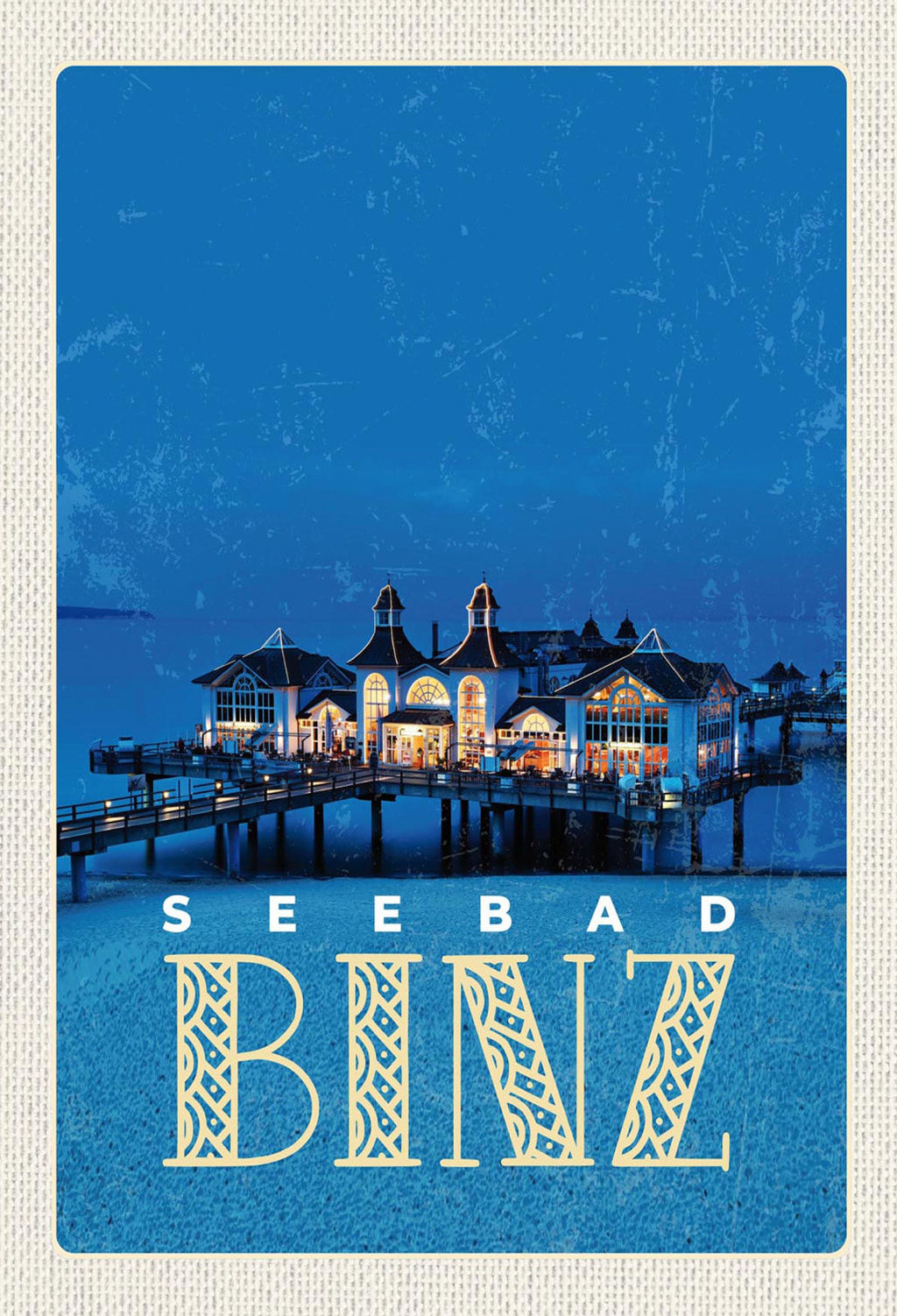Schild Spruch Seebad Binz Meer Strandhaus Steg JW