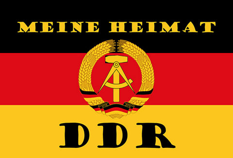 Schild Spruch Meine Heimat DDR Nationalflagge Hammer Zirkel JW