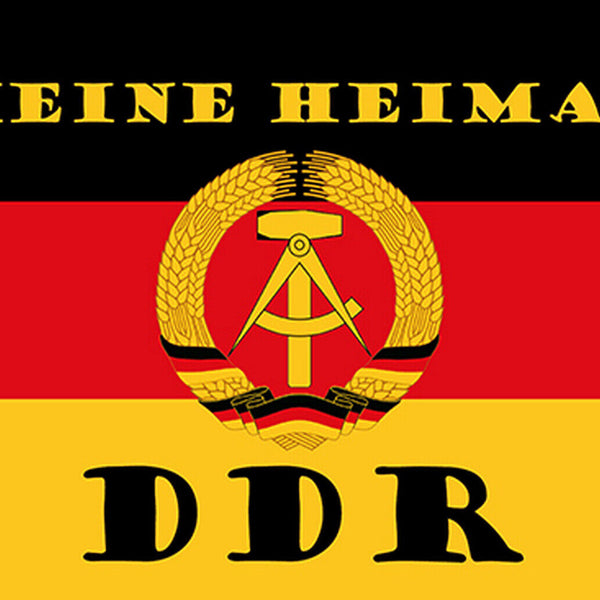 Schild Spruch Meine Heimat DDR Nationalflagge Hammer Zirkel JW