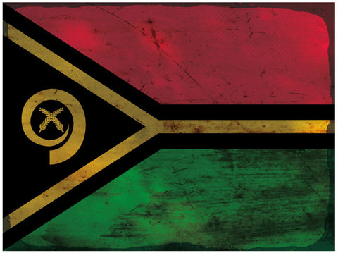 Schild Spruch Nationalflagge Vanuatu JW