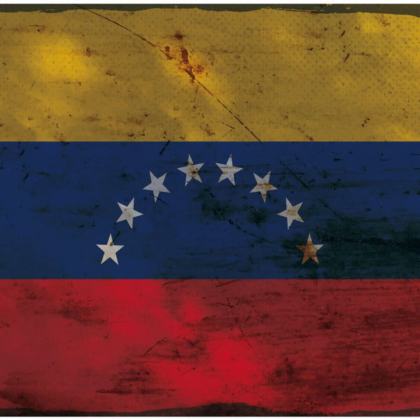 Schild Spruch Nationalflagge Venezuela JW