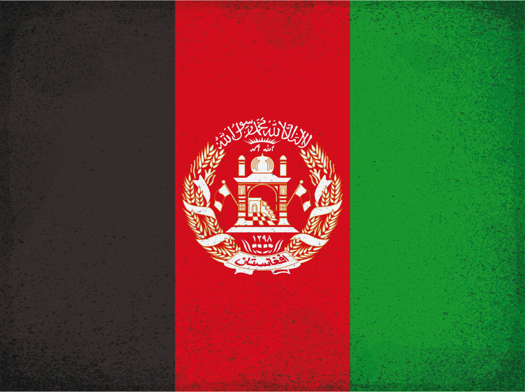 Schild Spruch Nationalflagge Afgahnistan JW